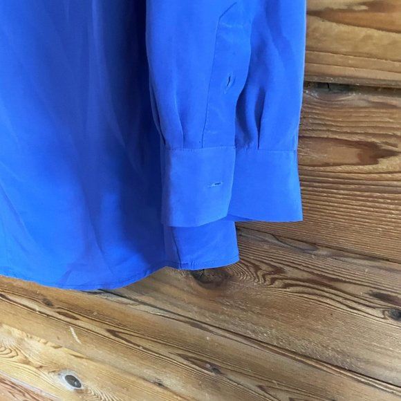 Joie Navy Women V-Neck Long Sleeve silk Blouse Top Small - Picture 5 of 6